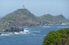 Iles Sanguinaires with Phare des Sanguinaires (lighthouse) and Tour Castellucio (tower), Ajaccio FR