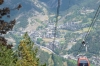 Cable car at La Massana, Andorra.  Ordino in the background.