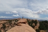 Thea on a fin on Devil's Head Trailhead, Arches National Park