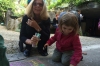 Creating our chalk masterpiece, Morel party in Arnex-sur-Orbe CH