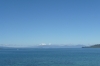 snow capped Tongariro mountains from Taupo NZ