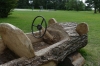 Fallen log becomes a Fred Flinstone car, Pärnu EE