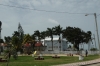 Typical old Belize home and San Cas Park