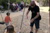 Bruce pushing  the swing at Saarbrúcker Straße. Berlin DE