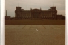 Reichstag Geb in W Berlin. It was badly damaged and is redecorated inside. The wall is immediately behind.