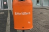 Rubbish bins of Berlin DE. "Please feed"