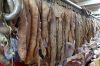 Horse meat sausage made to order, Osh Market, Bishkek KG