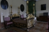 Baroque style bed late C17 and Habans stove (Swiss), Red Stone Castle near Častá SK