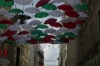 Umbrellas celebrate an Italian festival in Brno CZ