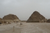 Smaller pyramids of family members of Khufu, beside the first pyramid of Giza EG