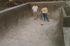 Hayden's photo of Bruce, Evan and Thea in our "hole", Ocean Street, Hampton Vic AU