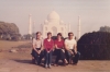 The Taj Mahal and the tourists. Bruce, Thea, Anne, Michael, taken by our guide. Agra IN