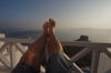 Relaxing in Santorini