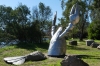 Murray Crayfish sculpture beside the Murray River at the Bringenbrong Bridge NSW