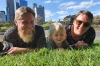 Ev, Steph and Aida in Alexandra Gardens, Melbourne VIC