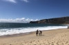 Ev, Steph and Aida on Nazaré beach PT