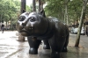 Carlo hiding in El Gato de Fernando Botero in Ravel Rambla, Barcelona ES