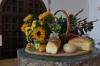 Preparing for the harvest festival, St Michael's church at Beccles, Suffolk UK