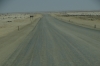 The coastal road north of Swakopmund, Namibia. It is a salt road.