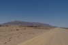 Flat desert looking towards Brandenberg Mountain, Namibia