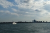 Detroit River from the Riverwalk. Detroit MI
