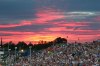 sunset at the cricket at Chester-le-Street, Durham GB