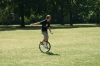 Hayden tames the unicycle