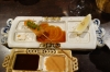 Eating fried morsels in Kyoto (station), Japan