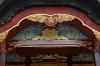Detail on the honden, or main shrine at Dazaifu, Japan