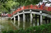 Ponds and bridges in front of the Dazaifu Tenman-gū (shrine), Japan