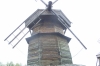 Windmill in the Museum of Wooden Architecture in Suzdal RU.  The main part of the windmill could be swung around to meet the wind.