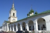 The arcaded central market with a merchant church in the center in Kostroma RU, which Catherine the Great created for many Russian towns.
