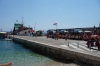 Little train that takes trippers from Bol to Zlatni Rat beach HR