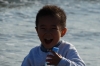 Little boy at the beach at Hase, Japan