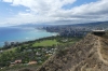 View to Honolulu. Lē’Ahi Diamond Head Crater Walk HI USA