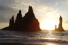 Reynisdrangar stacks from Reynisfjöru beach IS