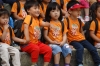School children watch the Fusion B-Boy Dance, Korean Folk Village