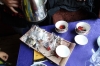 Sweet & sour beef and herbal tea for lunch at LieXi, Tibet