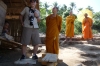 Buddhist monks beside the Nam Khan River, Luang Prabang LA