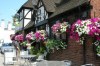 Elisse shows Hayden the flowers at the Royal Oak Hotel, Windsor GB