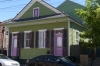 Coloured houses near Washington Square, New Orleans LA