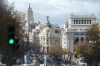 Looking up Calle de Alcalá and Madrid's beautiful buildings