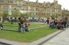 Kids in Cathedral Gardens near Urbis, Manchester GB