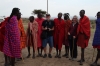 Bruce & Thea with the Masai warriors, Masaimara, Kenya