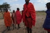 Young warriors jumping dance, Masai Village,  Masaimara, Kenya