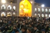 Prayer time for men at the Imam Reza Shrine and major pilgrimage place in Mashad Iran