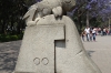 Cricket statue in front of the Museo Nacional de Antropologia, Mexico City