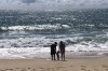 Ev, Steph and Aida on Nazaré beach PT