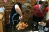 Carving the turkey, Thanksgiving in Harlem NY