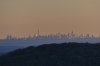 New York skyline from Bear Mountain, NY at sunset